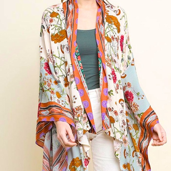 Umgee Accessories - Umgee | Floral Block Kimono